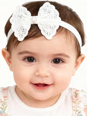 ICKEYOU baby headband with flowers offers gentle comfort for delicate scalps.