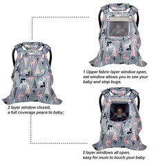 ICOPUCA car seat cover cotton window aids calmer naps.