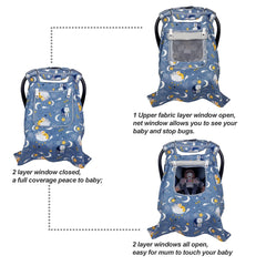 ICOPUCA minky-backed canopy enhances baby comfort during naps