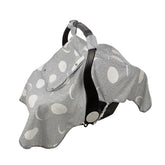 ICOPUCA car seat cover offers private-protection shield for baby on the go.