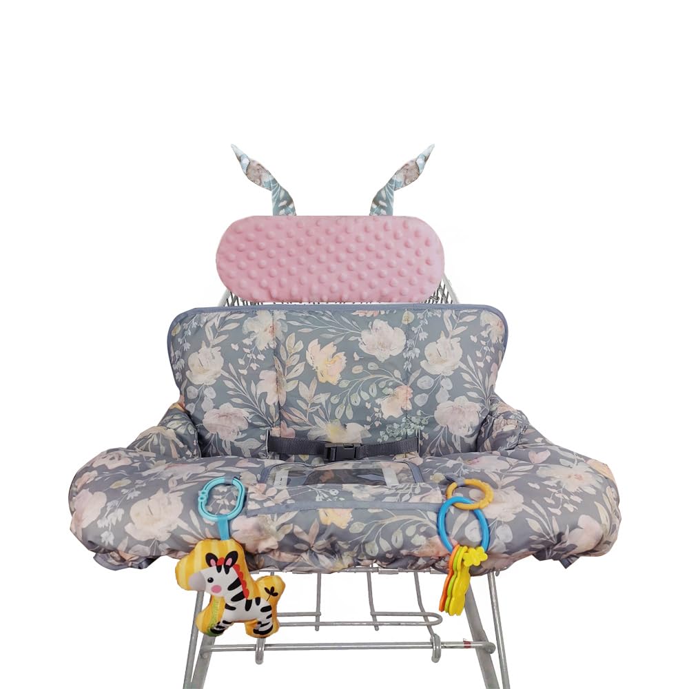 ICOPUCA shopping cart cover on a baby seat protects surfaces during shopping