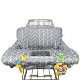 ICOPUCA shopping cart cover front cotton panel for cozy baby seating during errands.