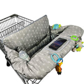 ICOPUCA shopping cart cover grey with soft cotton upper for breathable comfort