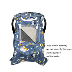 ICOPUCA stroller cover demonstrates versatile protection during on-the-go trips