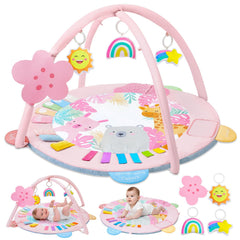 ICOSY Baby Play Gym full setup supports tummy time and sensory exploration.