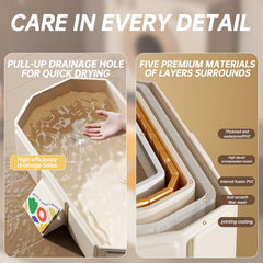 IcyByte baby foldable bathtub heat-resistant durability withstands heat and folding.