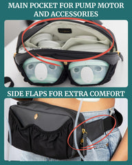 IDAHO JONES Pump Bag main-compartment-fit holds portable pumps securely.