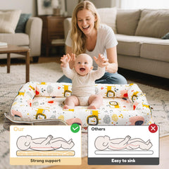 Idudbid baby lounger nest safety-certifications ensures trusted safety for caregivers.