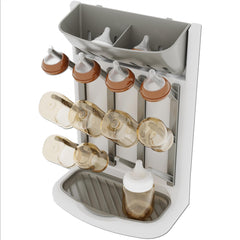 IEEK baby bottle drying rack front view shows slim, space-saving profile for compact counters.