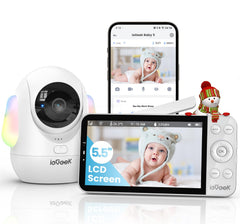 ieGeek baby monitor 5-5 inch display for easy nursery viewing