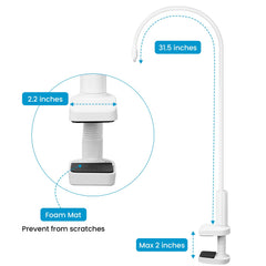 ieGeek bracket clamp provides surface grip up to 2.2 inches without damage.