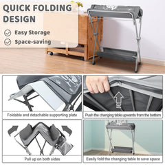 IELECMG belt and four sided protection for baby safety during changes