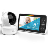 iFamily baby monitor 5-inch screen offering pan-tilt-zoom for full-room view.