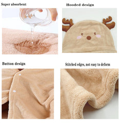 IFaryMes puppy hooded towel design makes drying cozy.