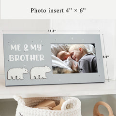 ifeolo Me and My Brother picture frame wood detail shows natural grain for a timeless keepsake