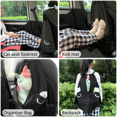 Ihaapsi 4-in-1 footrest car seat protector shields seats during travel.