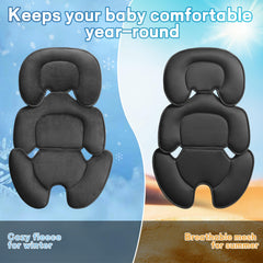 Ihaapsi universal baby seat liner reversible sides show mesh and fleece for year-round use