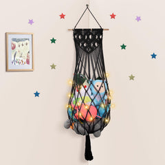 iHansee 63'' jumbo stuffed animal hammock corner stores toys efficiently in a clutter-free space
