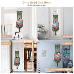 iHansee boho tassels hammock adds decorative flair while organizing toys.