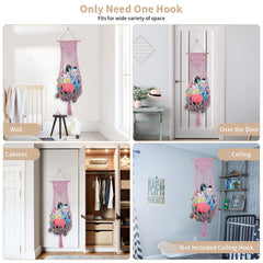iHansee ceiling-toy-net-nursery-decor hangs securely as a playful wall display.