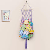 iHansee stuffed-animal storage net in 68 inch hammock corner offers tidy toy organization