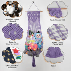 iHansee toy net detail shows boho tassels for decorative charm.
