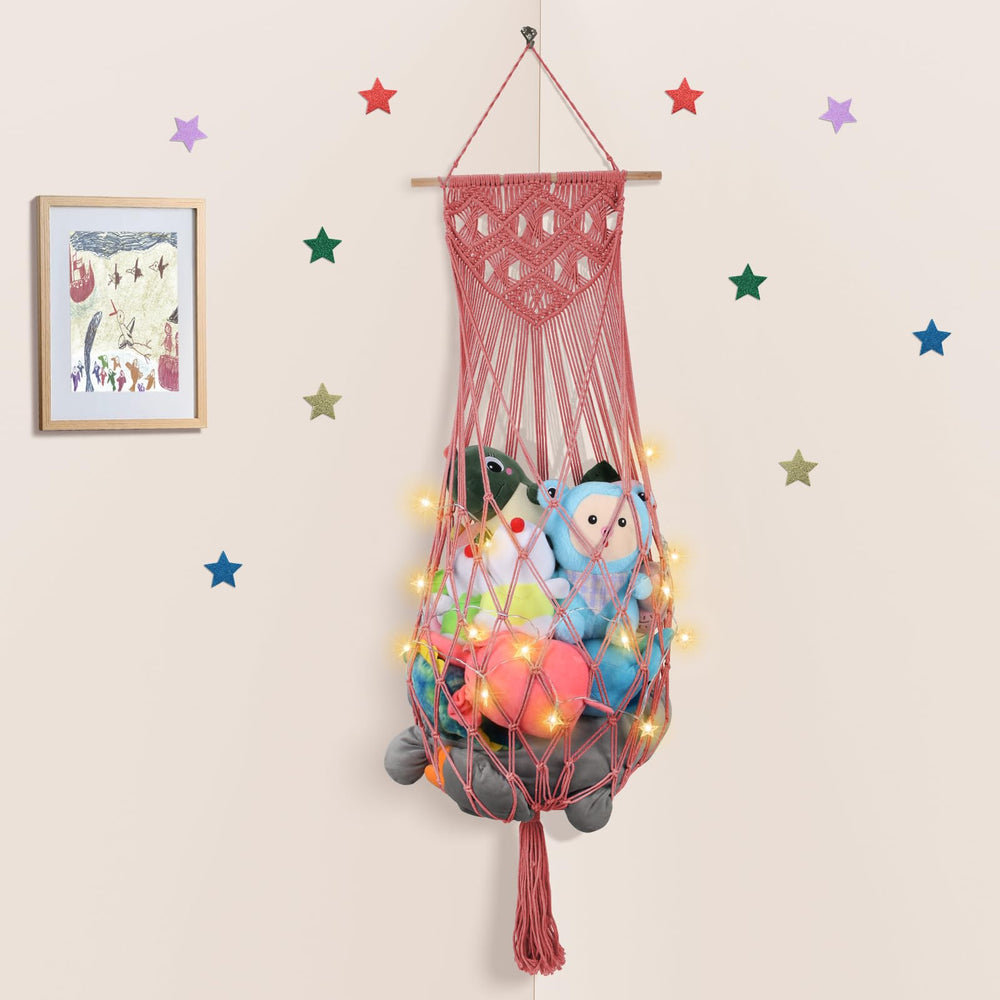 iHansee watermelon-red stuffed-animal-hammock-63in stores plush toys neatly
