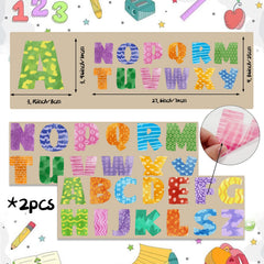 iinuu alphabets wall decals matte backing ideal for light walls and doors.