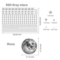 iinuu nursery moon-stars set suited for white or light walls.