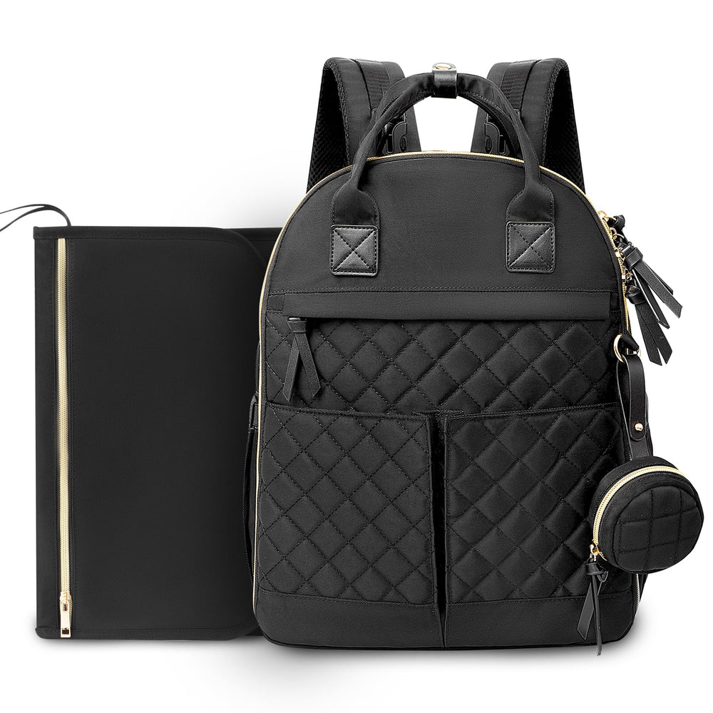 ILCOLPO diaper bag backpack with quilted exterior for stylish organization.