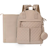 ILCOLPO diaper bag backpack with quilted exterior offers stylish organization on the go