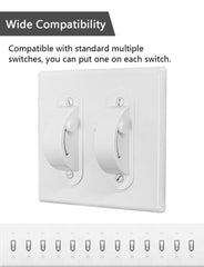 ILIVABLE light switch guard packaging image illustrating easy 2-pack installation for households