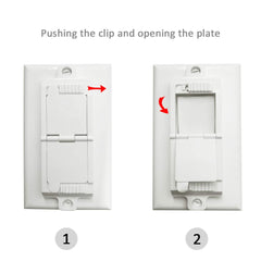 ILIVABLE Rocker Switch Guard in clear material blends with décor while protecting switches.