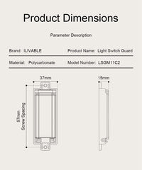 ILIVABLE universal guard fits standard rocker switches.