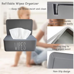illikkuyax sleek baby wipes dispenser top-open enables easy refill