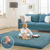ILPEOD baby play mat green overview offers a safe cushioned surface for floor time