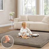 ILPEOD baby play mat memory foam thick cushions tummy time on soft velvet