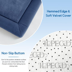 ILPEOD nursery rug in living room demonstrates versatile floor mat for play and rest.