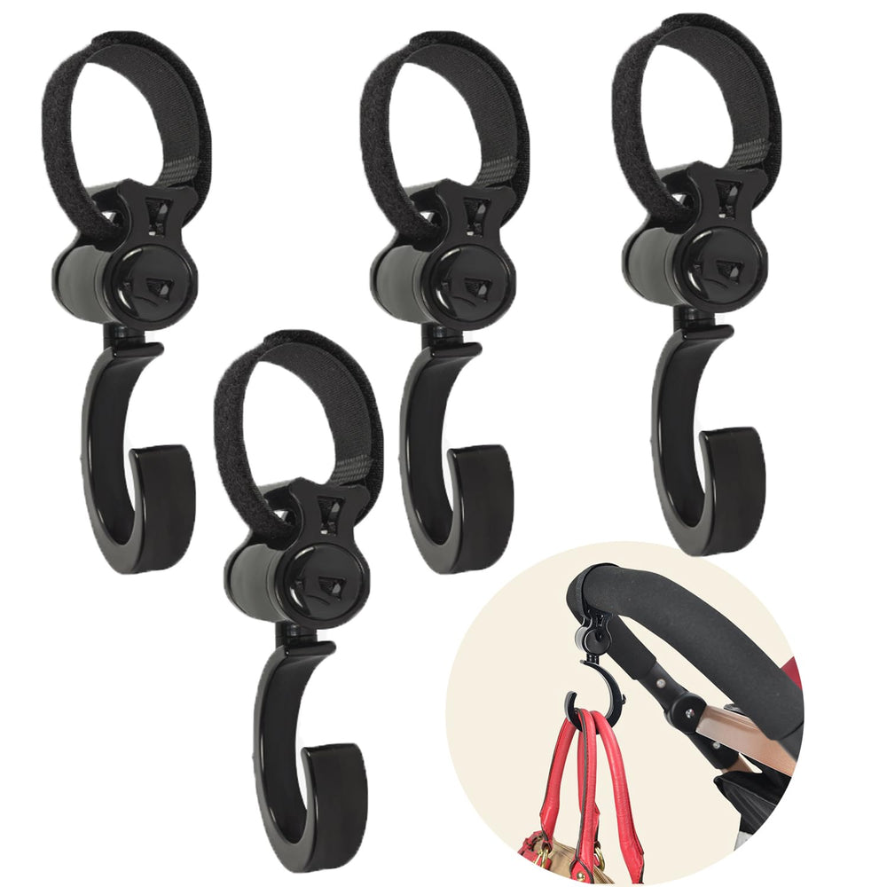 iLulala walker hook on stroller handle for quick bag access.