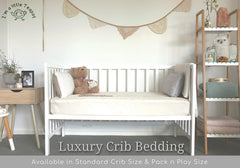 I'm A Little Teapot waterproof crib mattress pad side view highlighting impermeable protection for spills