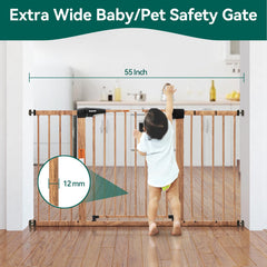 BABELIO PressGuard P7 Metal Auto-Close Baby Gate – Extra Wide 29–55