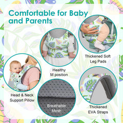 YooxArmor Infant Baby Front Carrier, Toddler Body Carrier, 7-66 Lbs Ergonomic Design, Lumbar Support, Lightweight Baby Chest Carriers (3-36 Months)