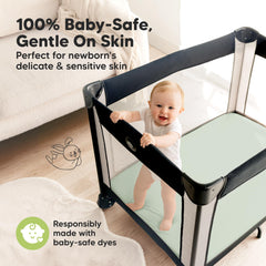 Pack and Play Sheets Fitted - 2-Pack Mini Crib Sheets for Pack N Play Mattress 38x26, Soft & Cozy, Neutral Toddler Playard Bedding, Snug Fitted Mini Baby Crib Mattress Cover Boy, Girl (Wildflowers)