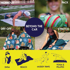Sprints Athletic Running Towel, Full-Sized, Car Seat Cover - Performance Microfiber (Peaches & Pleasures The Small Kind)