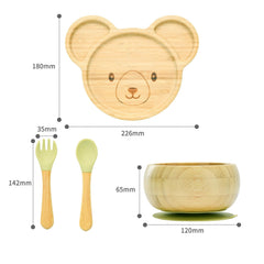 Imagination Junction divided bamboo plate keeps portions organized for toddler meals