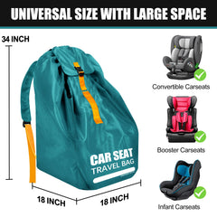 Imbsinvncy car seat travel bag provides protection from dirt and scratches.