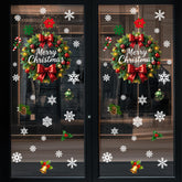 IMISHM Christmas wreath door sticker on entryway adding festive curb appeal