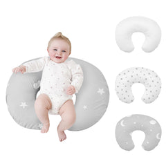Imlemao nursing pillow star multicolor cover shows breathable, comfortable feeding support