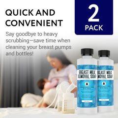 IMPRESA Breast Milk Removal Soap on nursing apparel demonstrating fragrance-free cleaning