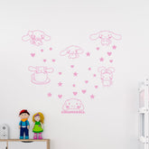 IMPRINTED DESIGNS CINAMOROLL wall decal 7x5 inches adds playful charm to walls.